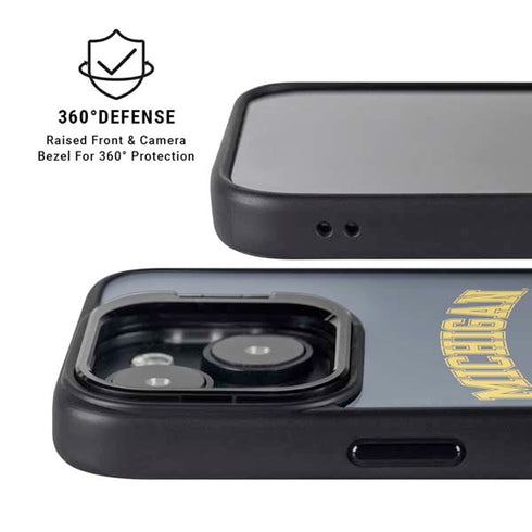 University of Michigan M iPhone 15 Kickstand Case